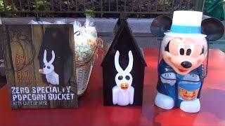 Hatbox Ghost Mickey Mouse and Ghost Dog Zero Popcorn Buckets at Magic Kingdom, Walt Disney World