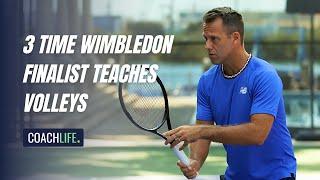 3-Time Wimbledon Finalist and Grand Slam Champion Teaches Volleys