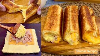  Quick & Easy Breakfast Idea | Cheesy Roll ups