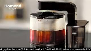 Çay Makinesi ve Türk Kahvesi Makinesi Homend Smart Royaltea Plus'ta, İkisi Bir Arada