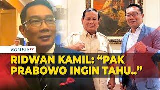 Ridwan Kamil Ungkap Isi Pembicaraan saat Bertemu Prabowo, Bahas Hal Ini