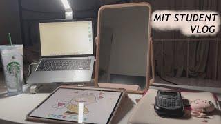 eng) MIT Undergrad Student Vlog, eat sleep and study, Virtual school life