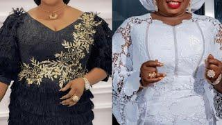 50+ AFRICAN DRESSES: MOST CREATIVE LACE ASOEBI STYLES 2021 African Fashion Asoebi Styles