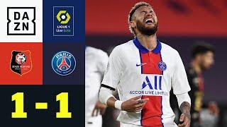 Neymar-Tor, Kimpembe-Rot - Paris lässt wichtige Punkt liegen: Rennes - PSG 1:1 | Ligue 1| DAZN