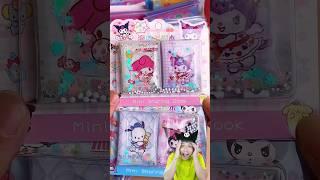 Kuromi mini sticker book| sổ nhãn dán mini bìa bóng nước sanrio #kawaii #sanrio #kuromi #shortviral