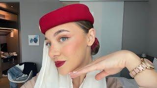 get ready with me | emirates cabin crew make up