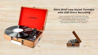 mbeat® Retro Briefcase-styled Turntable Recorder (TR-118)