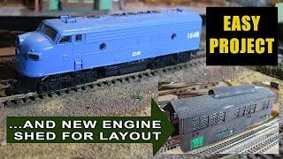 Only Blue Conrail F Unit 1648 – HO SCALE + Layout Updates