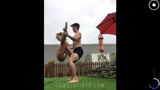 PARTNER YOGA POSES FOR BEGINNERS Couple Stretching Routine 720p