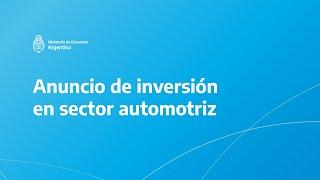 Anuncio de inversión en sector automotriz