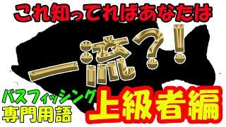 これ知ってれば上級者確定？！バスフィッシング用語上級者編！！