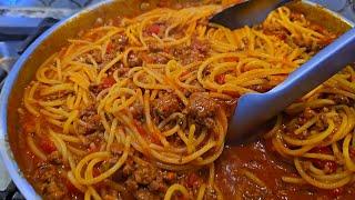 Spaghetti is better when you cook it this way | One Pan Spaghetti & Meat Sauce Recipe