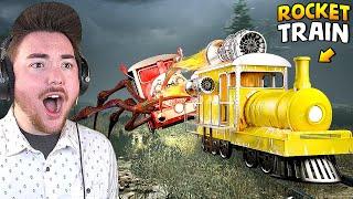 ROCKET POWERED TRAIN MOD!!! (so fast) | Choo Choo Charles (Mods)