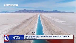 Agencies advise against visiting viral West Desert blue canal