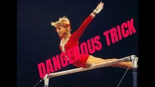 PROHIBITED elements in GYMNASTICS. DANGEROUS TRICK  of Olga Korbut.