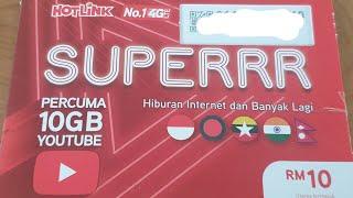 Unboxing Hotlink SUPERRR | Malaysian Prepaid Sim Pack/ Sim Card