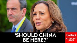 WATCH: VP Kamala Harris Grilled By Reporter While Entering Summit Of Peace In Ukraine
