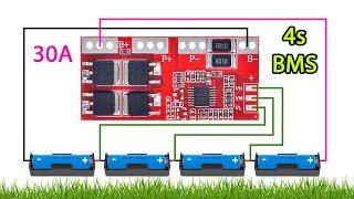 4S 30A Li-ion Lithium Battery Protecting Module 4S BMS ||  4s BMS Connection 18650 Charger