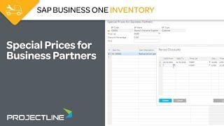 SAP Business One Special Prices for Business Partners