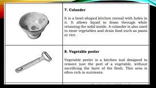 TLE 6 H E  Uses Of Tools And Equipment In Food Preservation