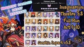  NEW Jan Imaginarium Theatre 5.3 - Full Run Act 1-10 | Genshin Impact v5.3 Complete Guide  #viral