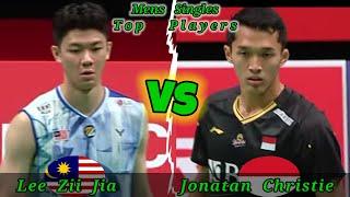 Badminton Lee Zii Jia (MAS) vs (INA) Jonatan Christie Mens Singles BWF World Championship