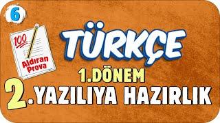 6.Sınıf Türkçe 1.Dönem 2.Yazılıya Hazırlık  #2023