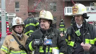 FDNY officials provide update on 3-alarm fire in Queens