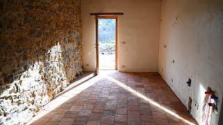 #78 GROUTING Reclaimed Terracotta Tiles | Renovating our Abandoned Stone House in Italy