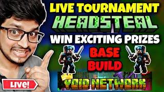 Minecraft Tournament Live  Free To Join HEADSTEAL Tournament & Giveaways | Java + PE Both