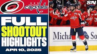 Carolina Hurricanes at Washington Capitals | FULL Shootout Highlights - April 10, 2025