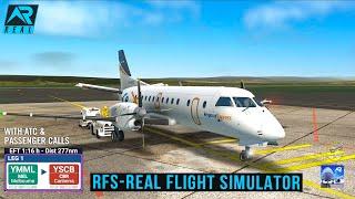 RFS - Real Flight Simulator - Melbourne to Canberra||Full Flight||Saab 340B||Rex||FullHD||RealRoute