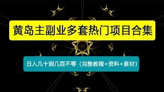 黄岛主副业多套热门项目合集：日入几十到几百不等（完整教程+资料+素材）