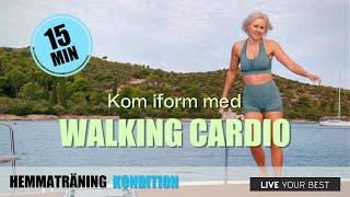 HEMMATRÄNING - WALKING CARDIO WORKOUT - Gå ner i vikt med lätta danssteg