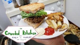 The WORLD'S BEST Veggie Burgers and Oven Roasted Fries | The Crowded Kitchen Ep. 1