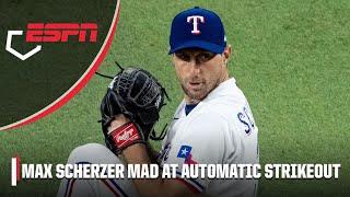 Max Scherzer's upset by retiring the side via pitch clock violation | MLB on ESPN