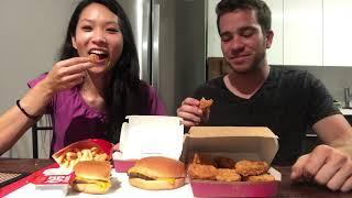 MCDONALDS COUPLES • MUKBANG! eating show TASTING CHALLENGE Big Mac, Cheese Burgers, McNuggets, Fries