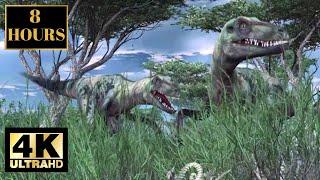 Dinosaur Wallpaper With Nature & Dinosaur sounds 4K 8 HOURS