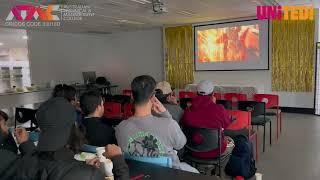 At ATMC, students enjoy watching a movie