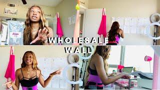 HOW I PREPARE MYSELF FOR THE WEEK W/ WHOLESALE ORDERS | WHOLESALE WALL  FT. NADULA HAIR