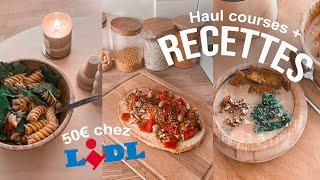 50€ DE COURSES VEGAN LIDL + IDÉES RECETTES FACILES (budget extrême)