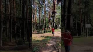 Michael on the ropes course 