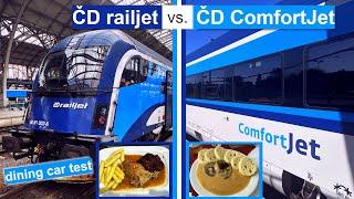 ČD ComfortJet vs. ČD railjet train: the big Dining Car competition on the Berlin-Prague route