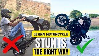 How to learn professional stunt motorcycling Ft. @ChennaiProStuntAcademy