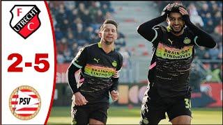 FC Utrecht vs PSV Eindhoven (2-5), All Goals Results/Highlights Ismael Saibari Goals, Guus Til Goals