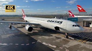 QANTAS A330-300 QF87 Economy - Sydney to Seoul, South Korea inc Sydney First Lounge (4K)