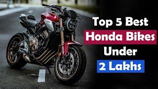 Top 5 Best Honda Bikes Under 2 Lakhs in India 2024 #hondabikes