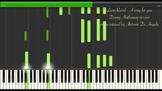 Donny Hathaway - A song for you - piano tutorial by Antonio De Angelis