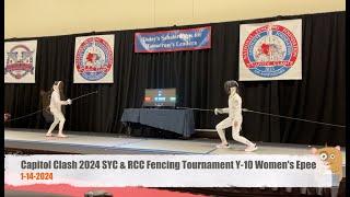 Capitol Clash 2024 SYC & RCC Fencing Tournament Y-10 Women's Epee