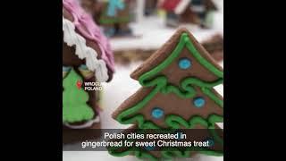 Polish cities recreated in gingerbread for sweet Christmas treat #shorts